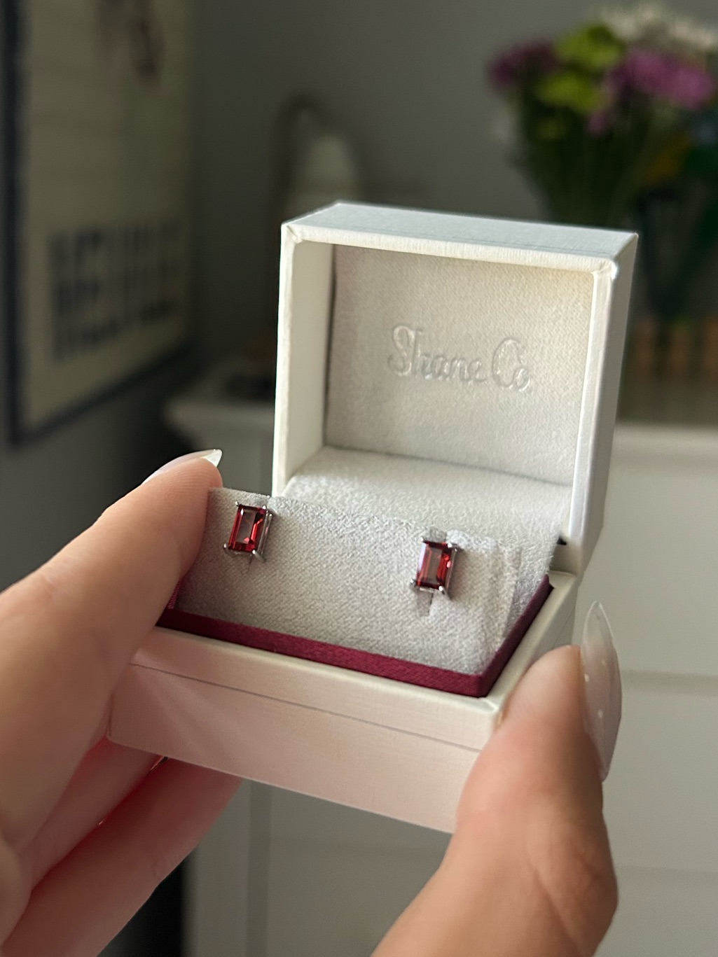Shane Co. Garnet Necklace And Earring Set — image 3 of 4